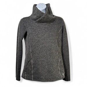 Kuhl Cowl Neck Wool Blend Sweater in Charcoal Gray